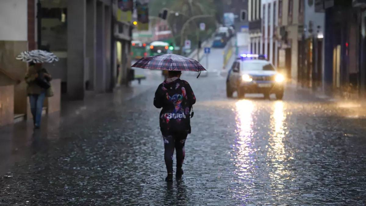Mujer bajo la lluvia - Sociedad