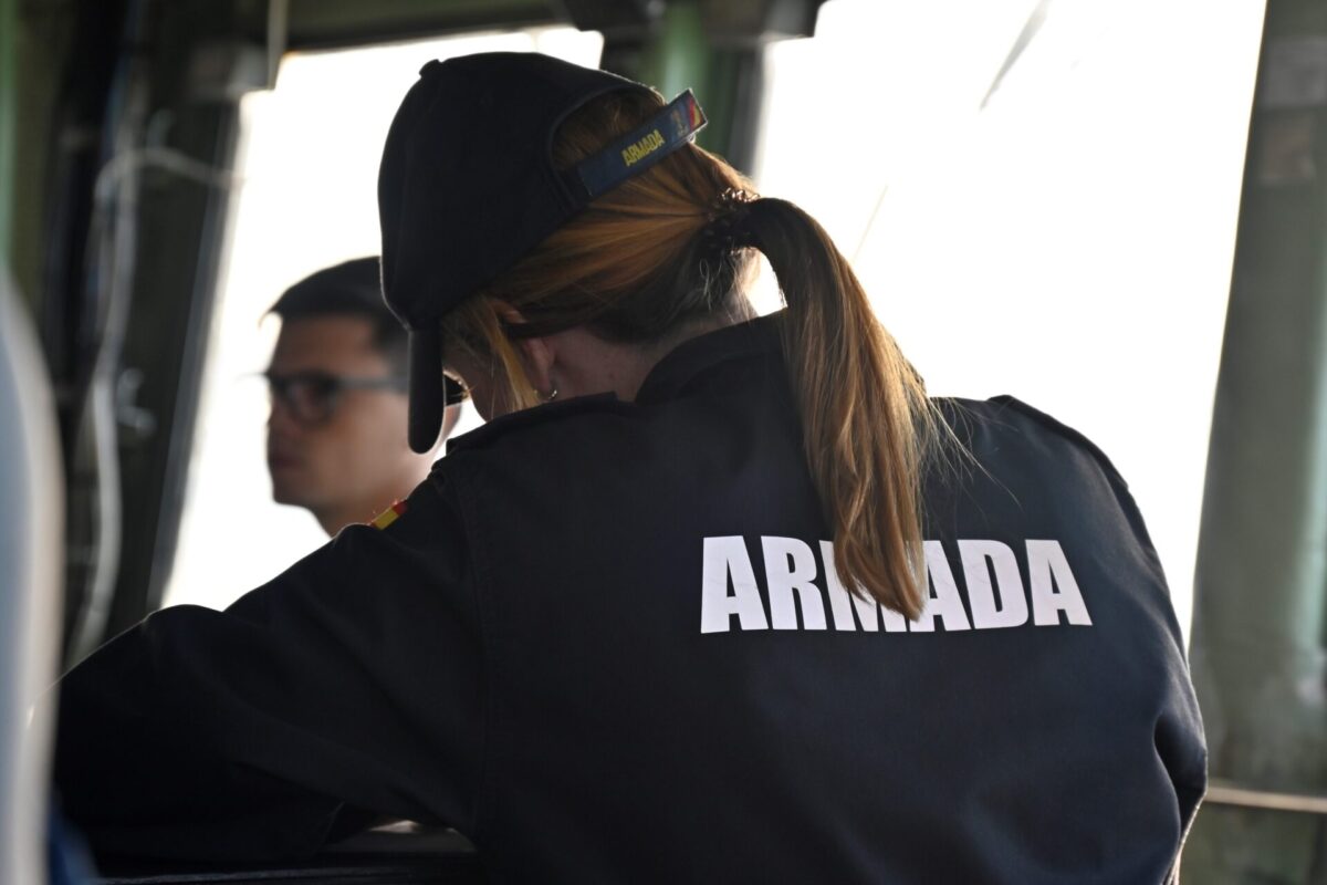 Una de las 67 militares femeninas embarcadas en las fragatas Navarra y Cristóbal Colón durante el despliegue en el Mediterráneo.