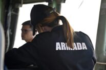 Una de las 67 militares femeninas embarcadas en las fragatas Navarra y Cristóbal Colón durante el despliegue en el Mediterráneo.