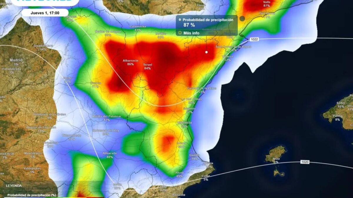 Previsión de lluvias para el jueves 1 de octubre de 2026 - Sociedad