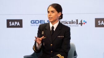 La teniente Sheila Pachón, oficial de la Armada